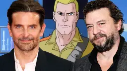 بردلی کوپر (Bradley Cooper) و دنی مک‌براید (Danny McBride) در کنار شخصیت انیمیشنی دوک (Duke)