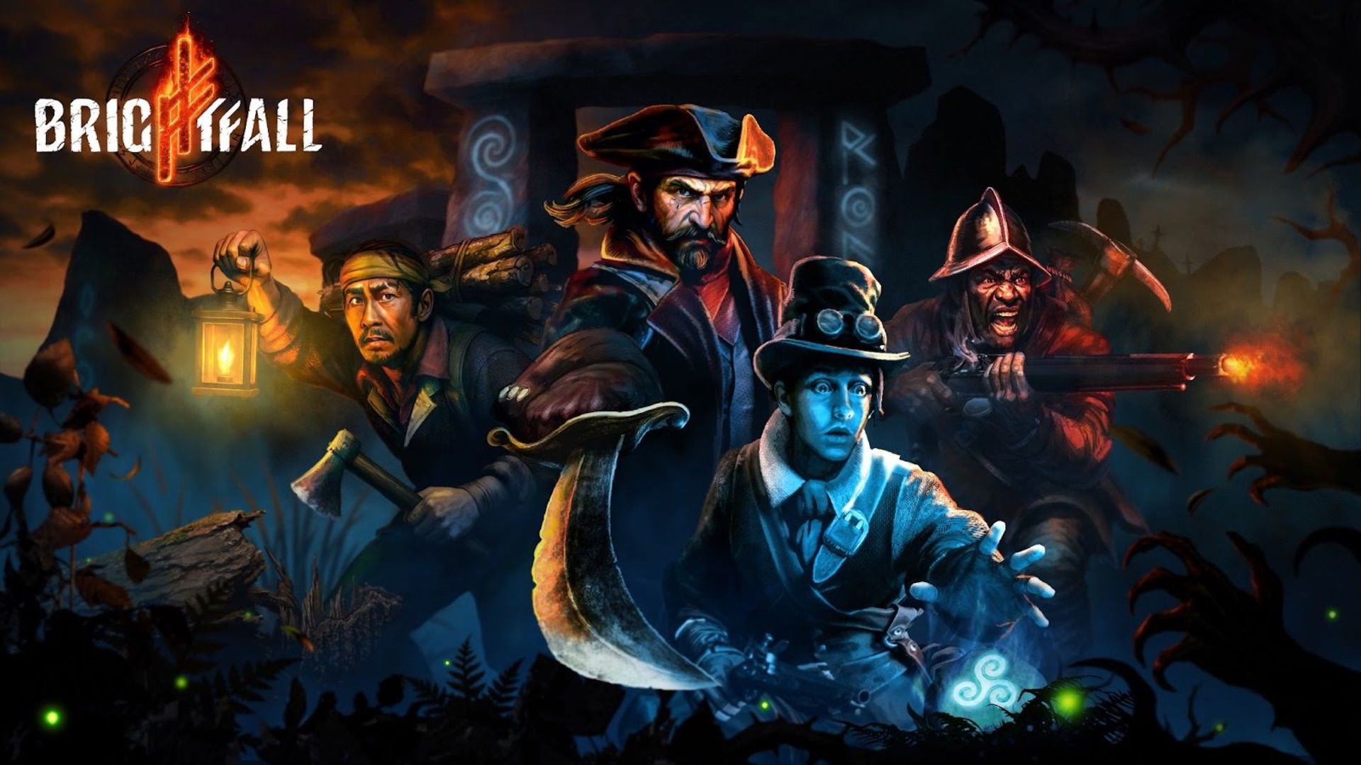 پوستر بازی  BRIGHTFALL  با حضور شخصیت‌ها