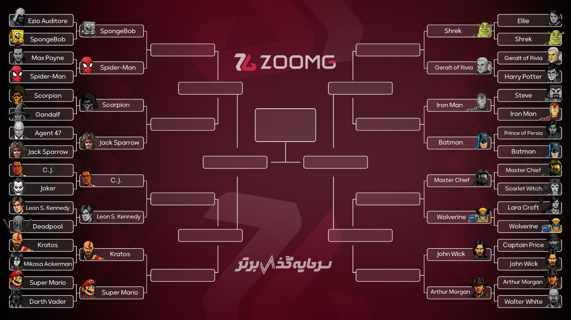 براکت نبرد کاراکترهای زومجی