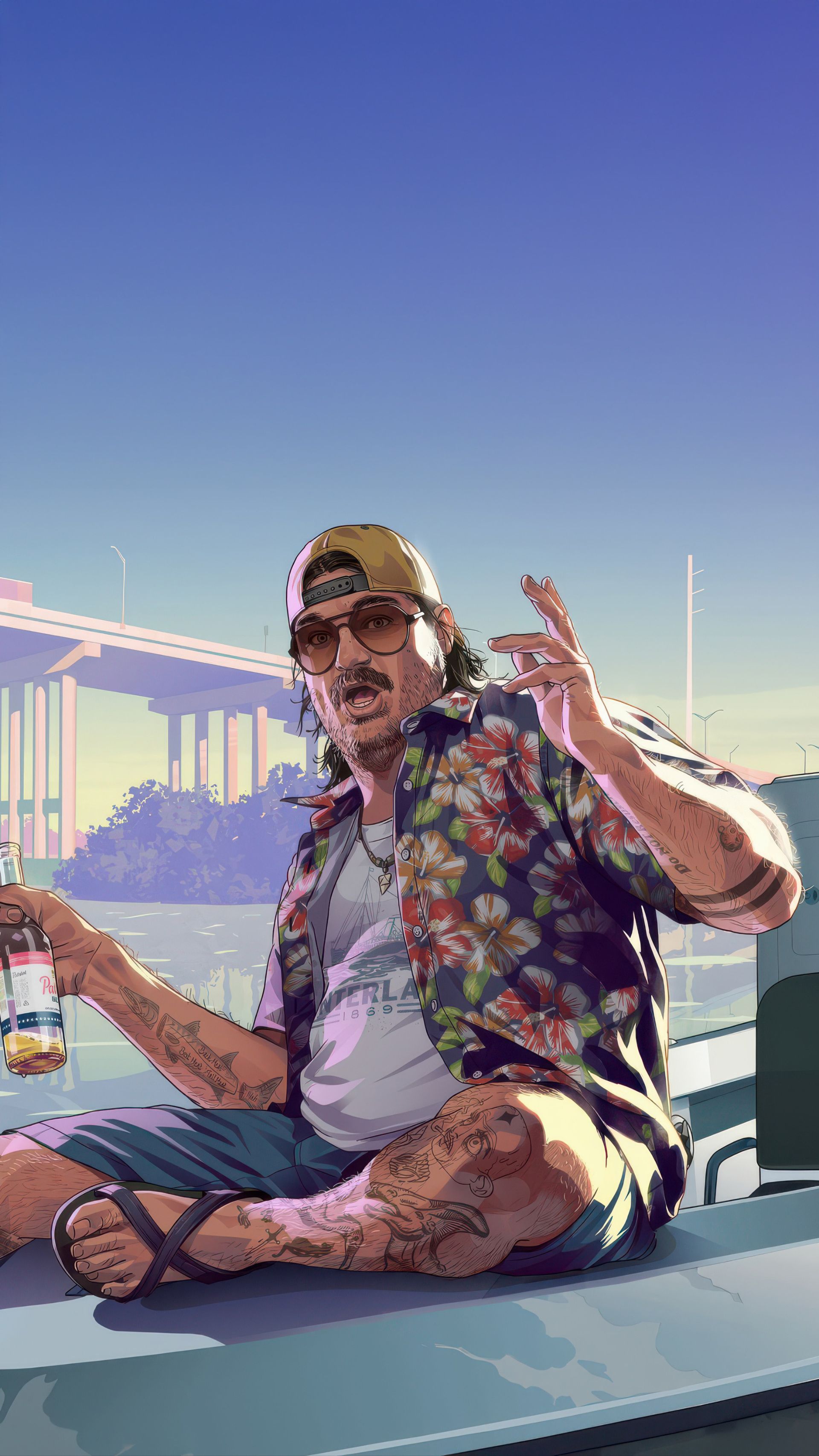 کانسپت آرت شخصیت کال همپتون (Cal Hampton) در بازی GTA 6