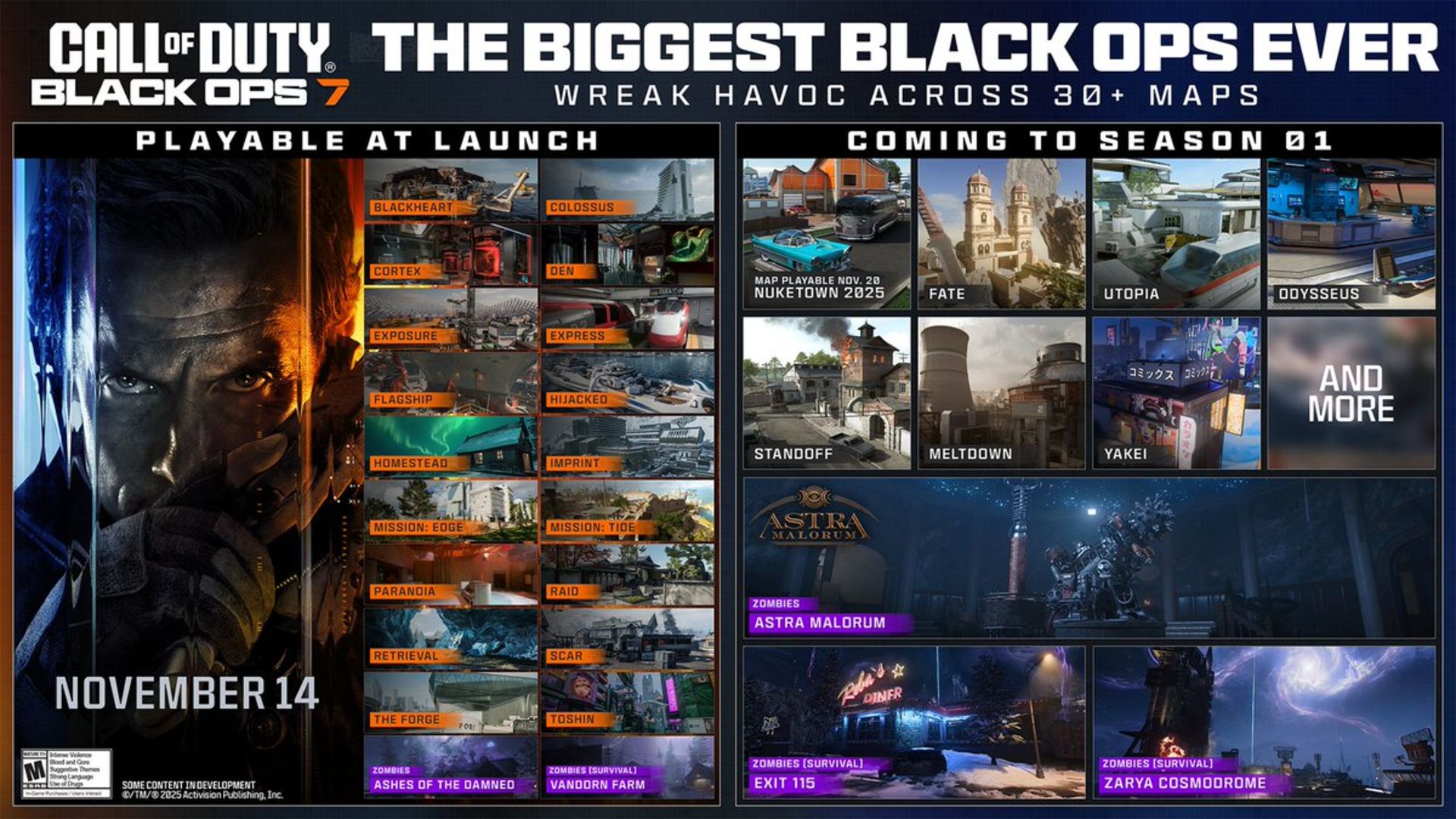 نقشه کامل راه فصل اول بازی Call of Duty: Black Ops 7