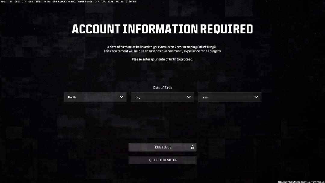 اجباری شدن تاریخ تولد برای تجربه بازی Call of Duty