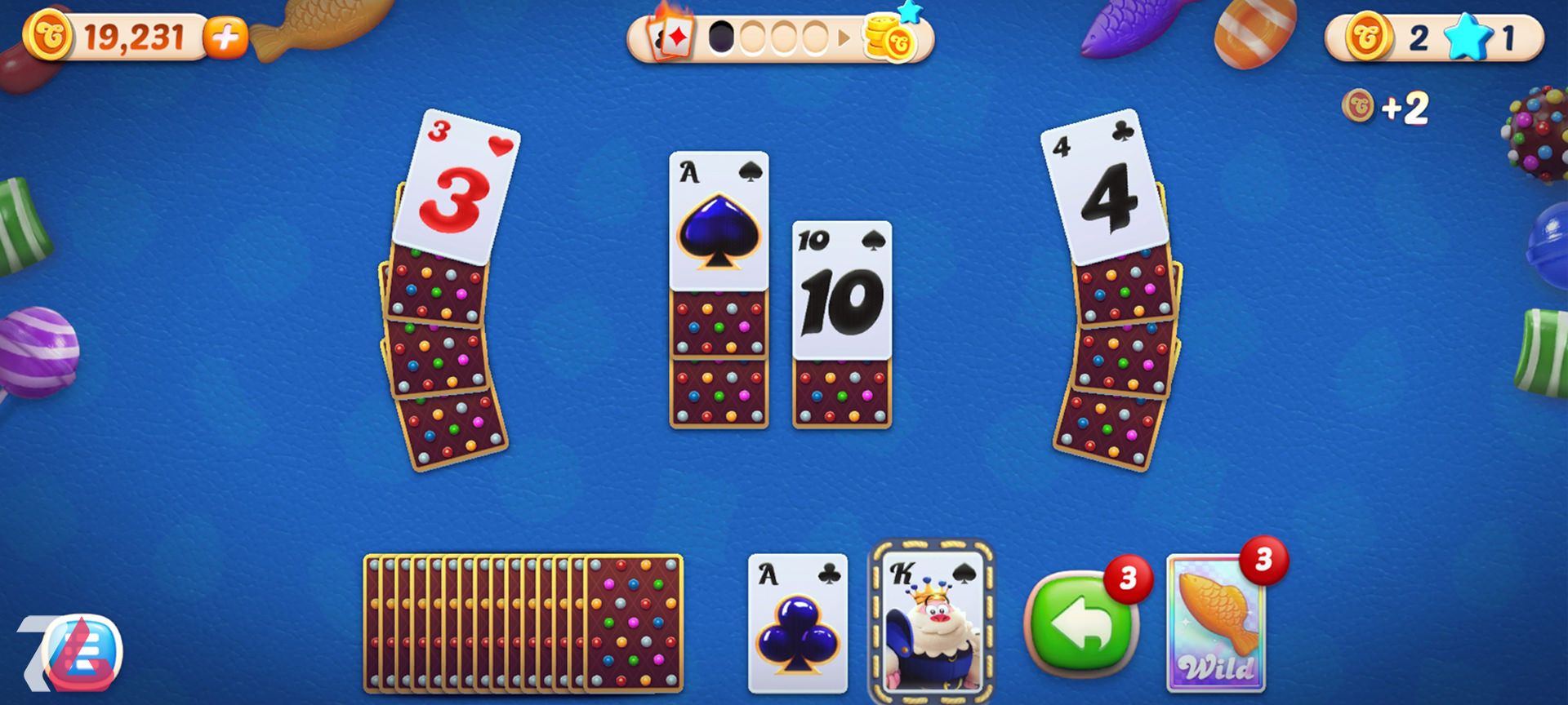 بازی موبایل Candy Crush Solitaire
