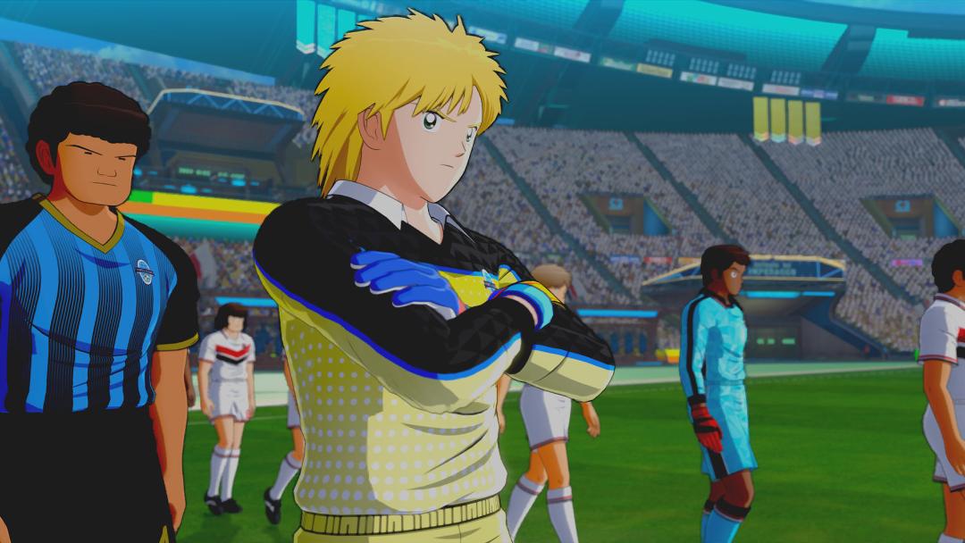 شخصیت‌های انیمه‌ای در محیط استادیوم بازی Captain Tsubasa 2 (Captain Tsubasa 2)