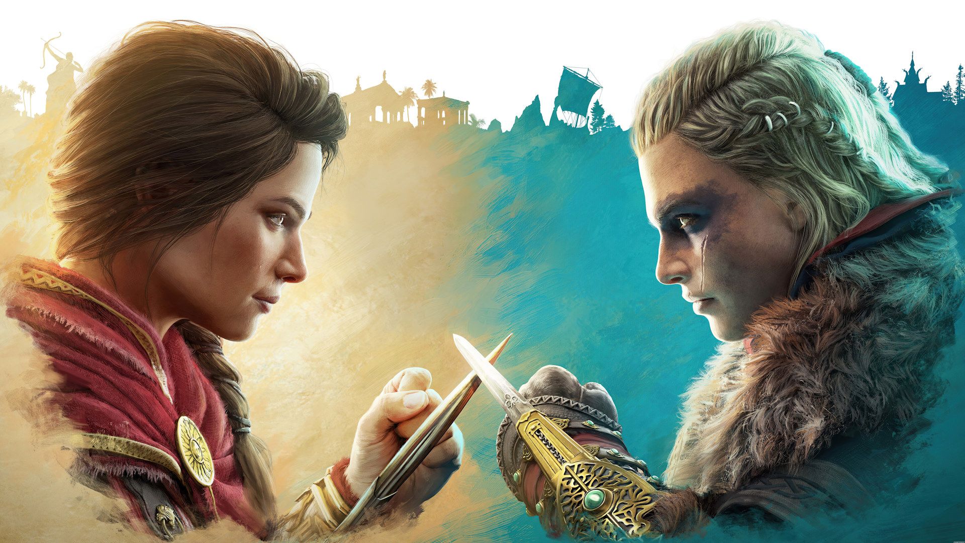 کاساندرا از بازی Assassin's Creed Odyssey و ایوور از بازی Assassin's Creed Valhalla