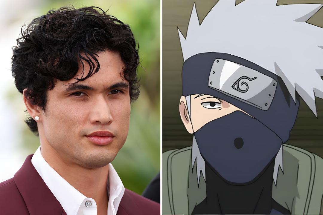 چهره چارلز ملتون (Charles Melton) در کنار شخصیت انیمه کاکاشی (Kakashi) از مجموعه ناروتو