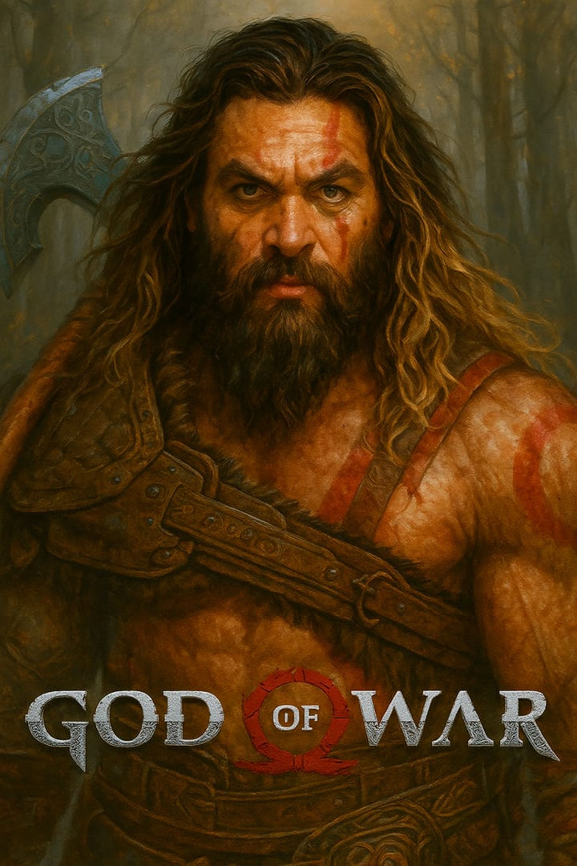 تصویر جیسون موموآ به سبک God of War با کمک هوش مصنوعی ChatGPT