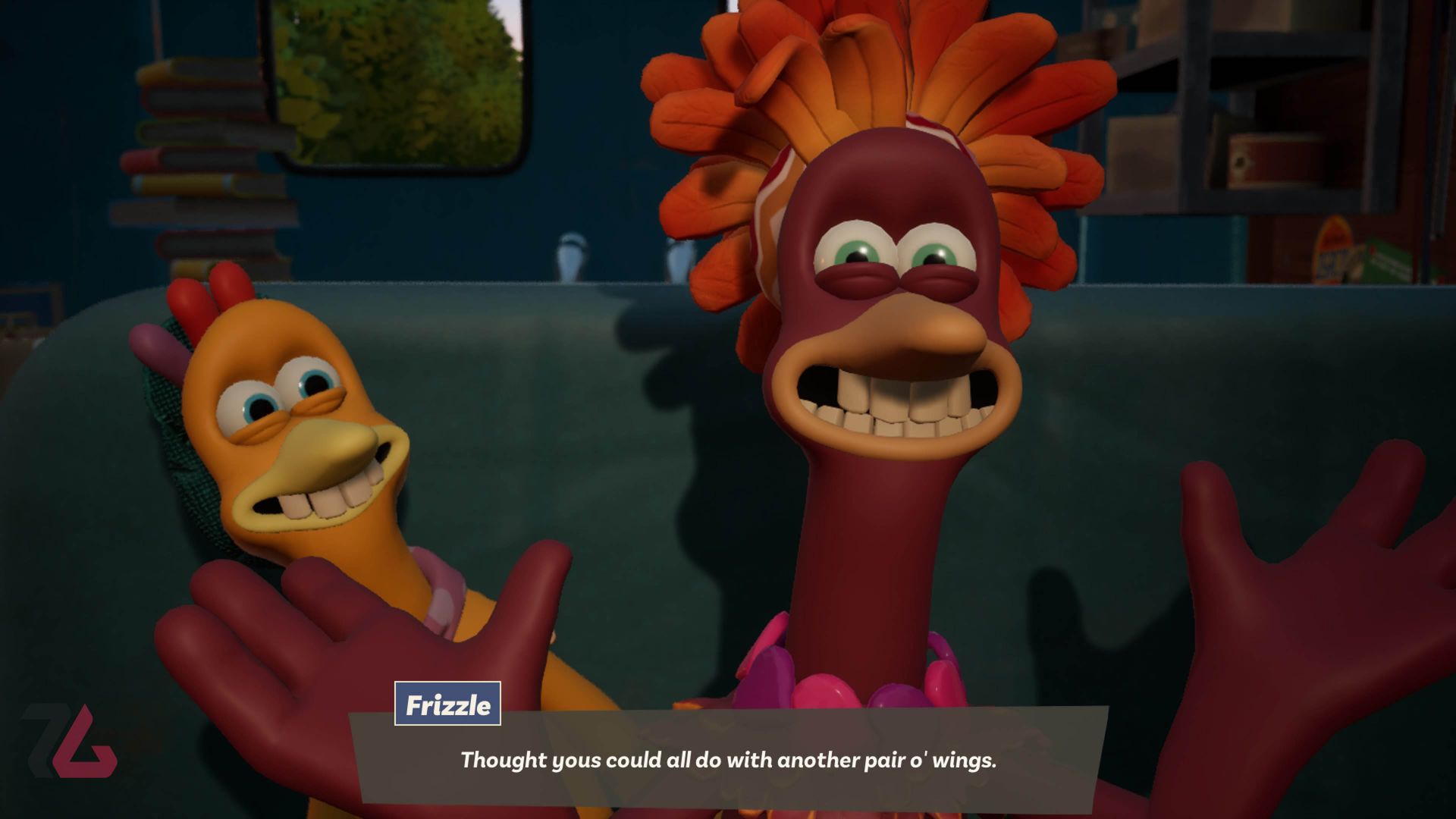 شخصیتهای انیمیشن در بازی Chicken Run Eggstarction