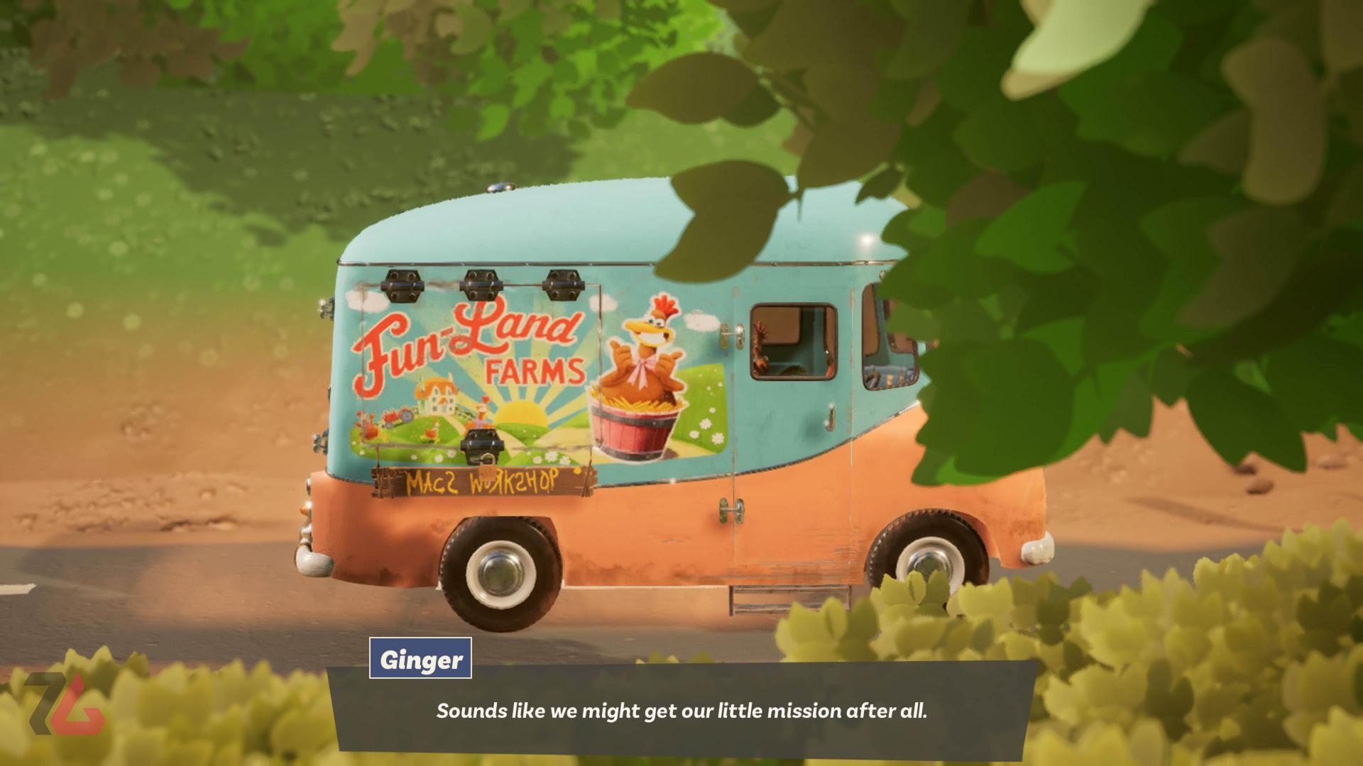 کامیون نجات مرغی در بازی Chicken Run Eggstarction