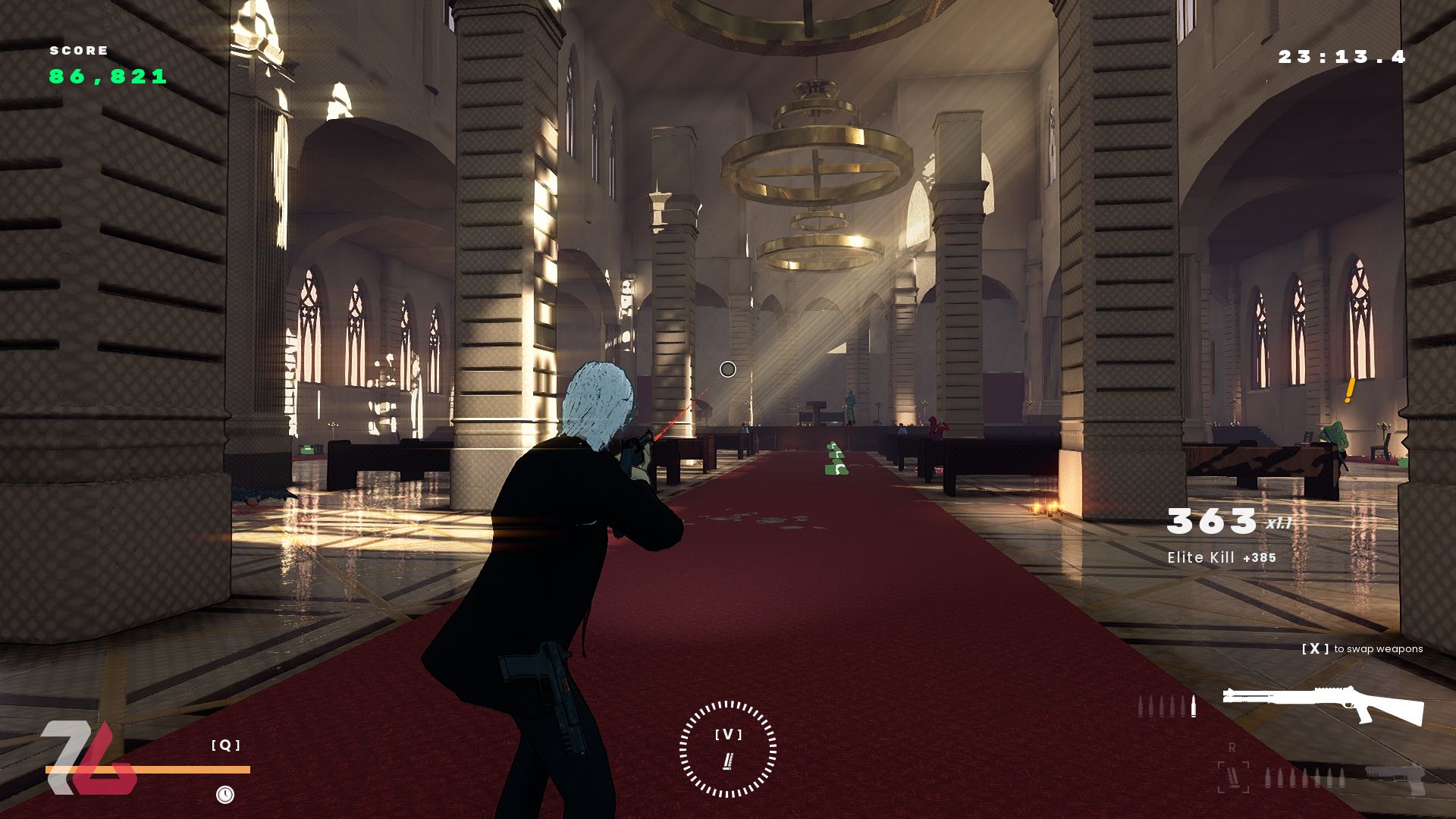 مبارزه در کلیسا در بازی Suit For Hire