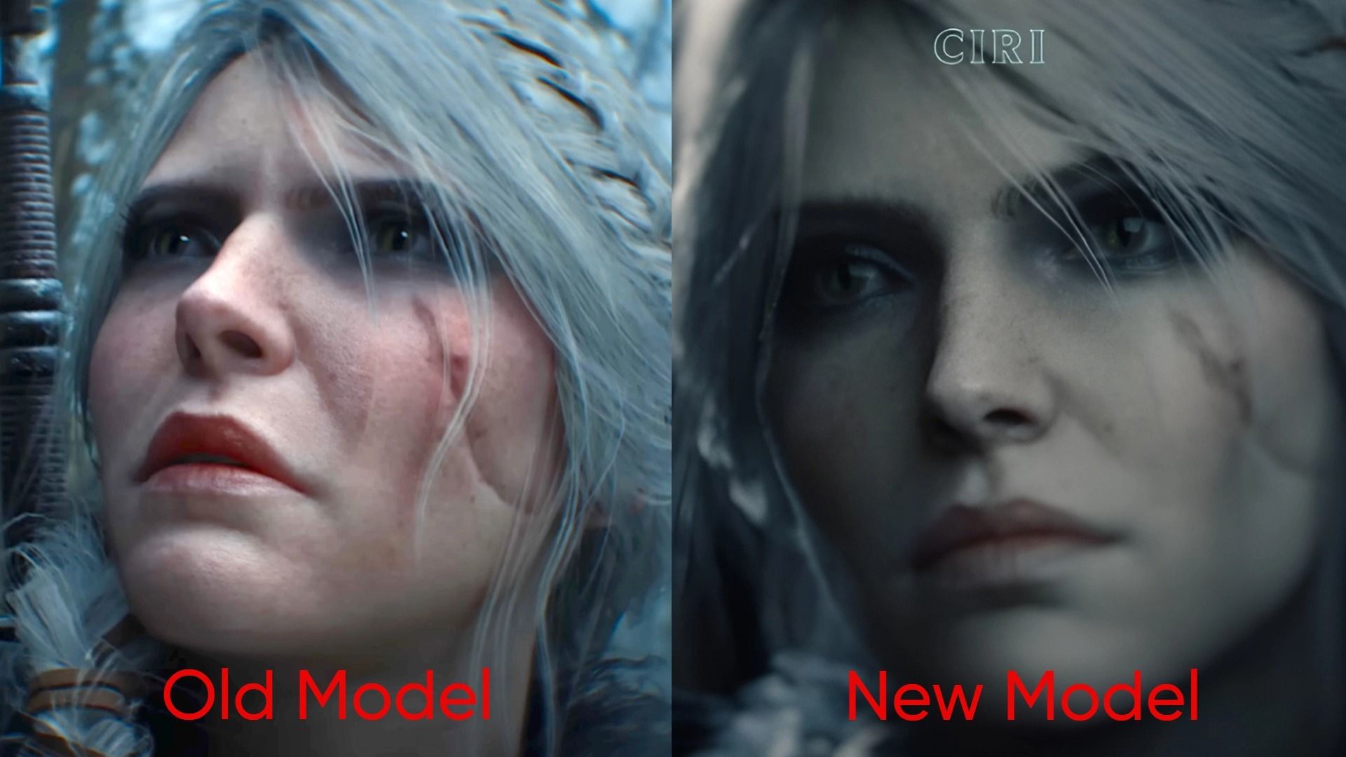 تصاویر جدید و قبلی شخصیت سیری در بازی The Witcher 4