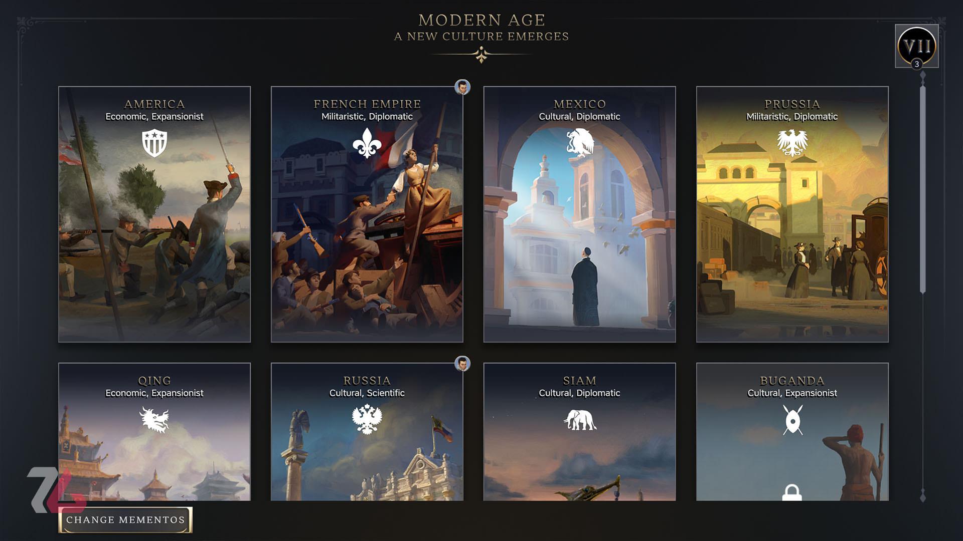 پیشرفت عصر در بازی Civilization 7