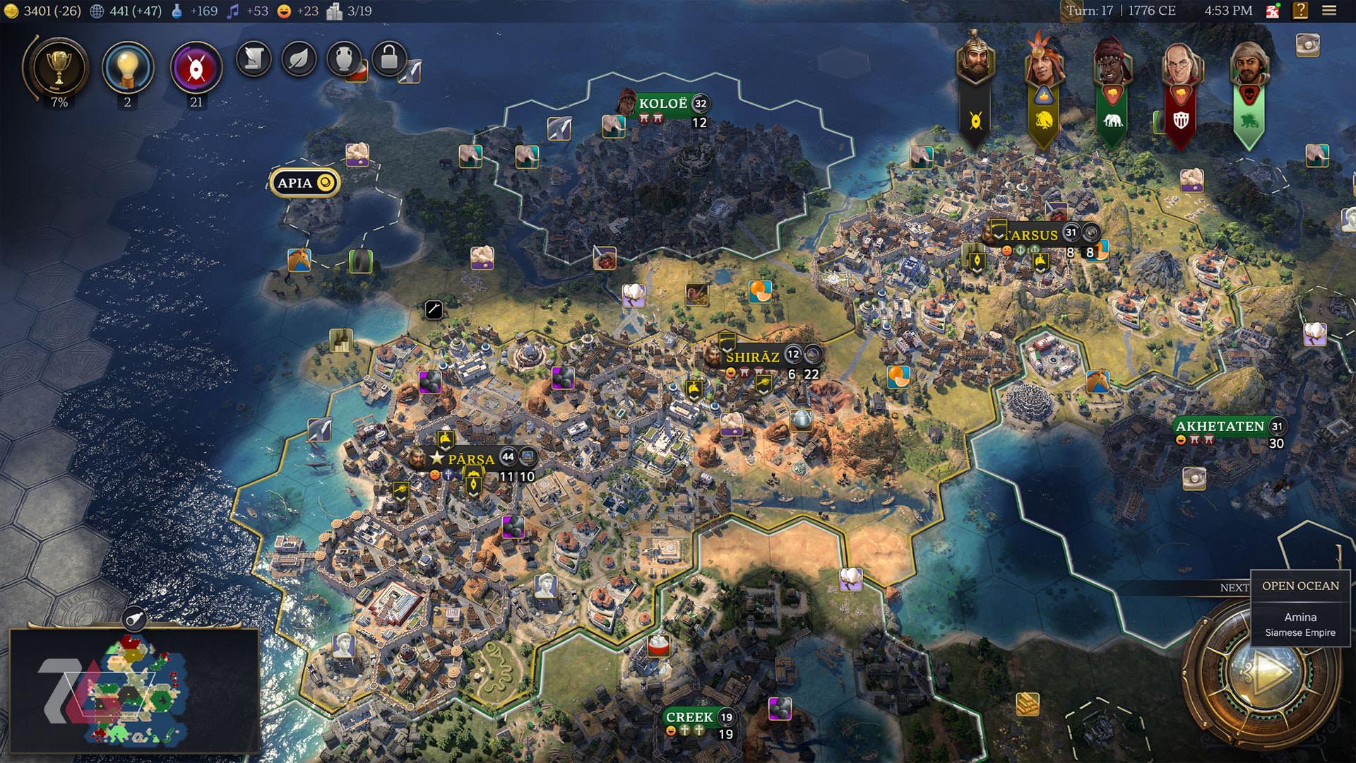 نقشه بازی Civilization 7
