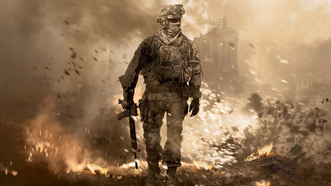 سرباز روی پوستر بازی Call of Duty: Modern Warfare 2