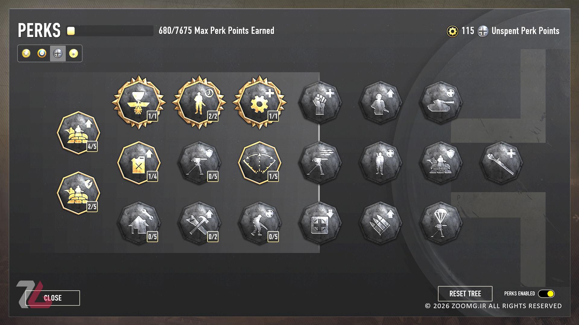 انتخاب پرک در بازی Company of Heroes 3: Final Stand