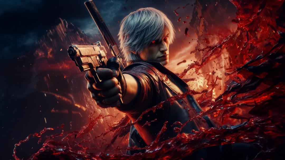 تیراندازی با کلت توسط دانته (Dante) در بازی Devil May Cry 5