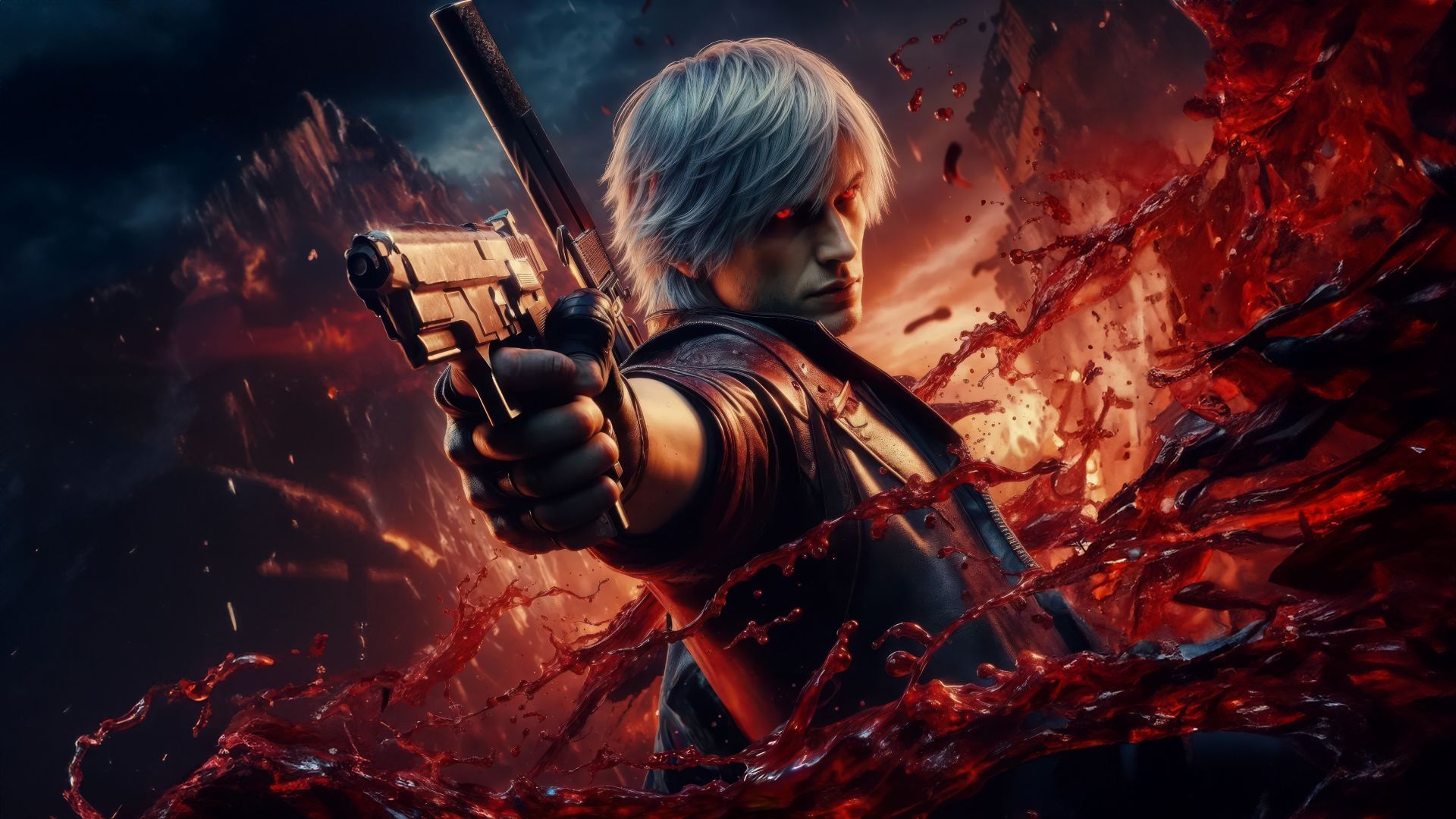 تیراندازی با کلت توسط دانته (Dante) در بازی Devil May Cry 5