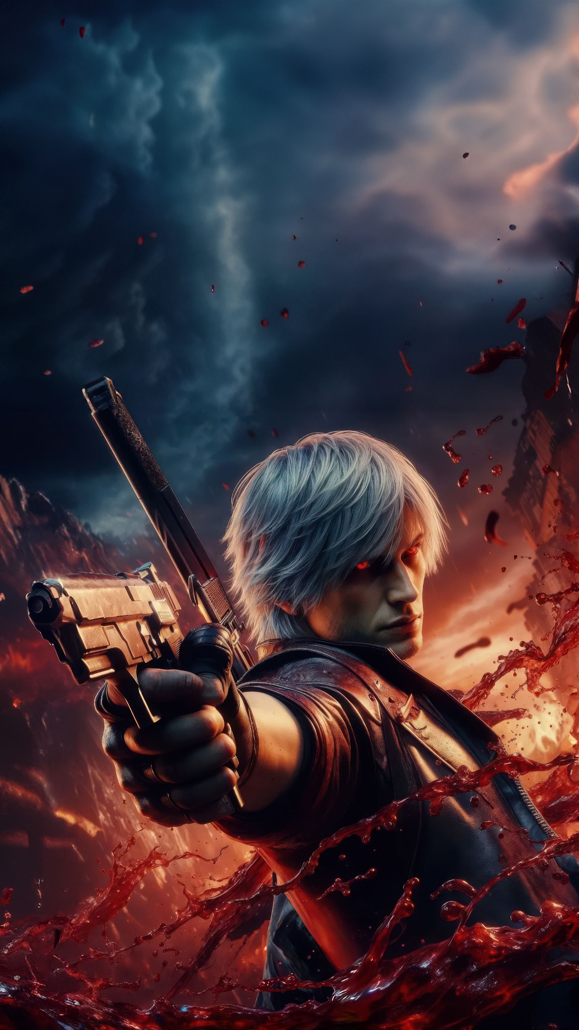 تیراندازی با کلت توسط دانته (Dante) در بازی Devil May Cry 5