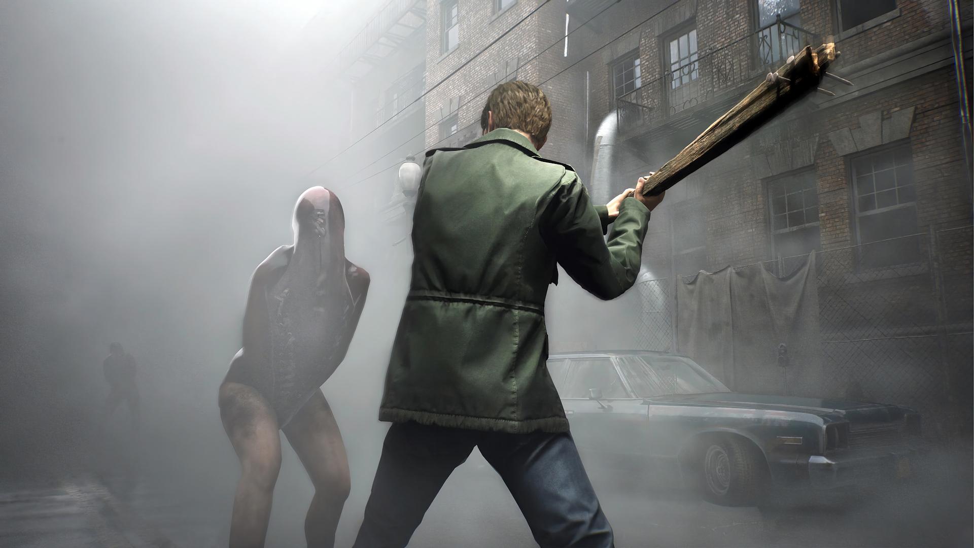 مبارزه James Sunderland (جیمز ساندرلند) با دشمنان در بازی Silent Hill 2
