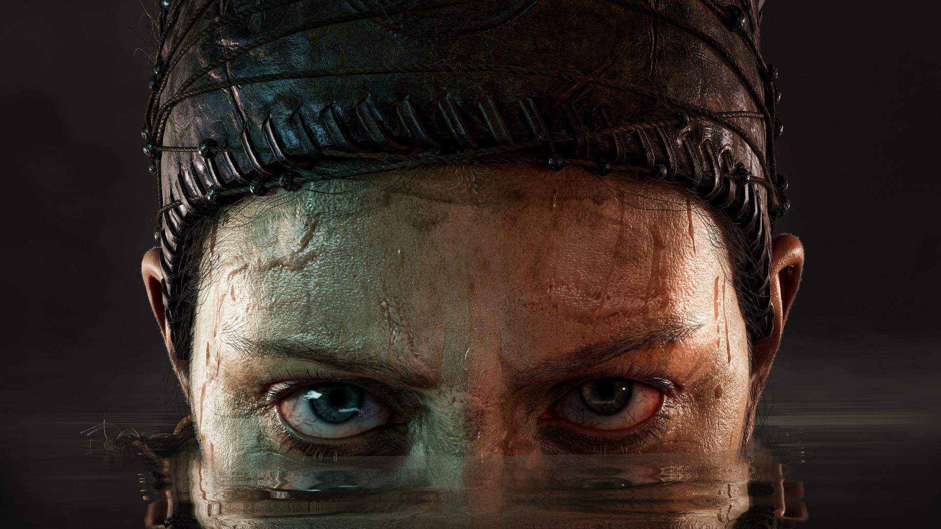 بیرون آمدن سنوئا (Senua) از آب در بازی Senua's Saga: Hellblade II