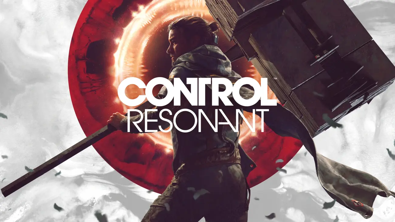 شخصیت اصلی بازی Control Resonant در مقابل یک حلقه درخشان قرمز