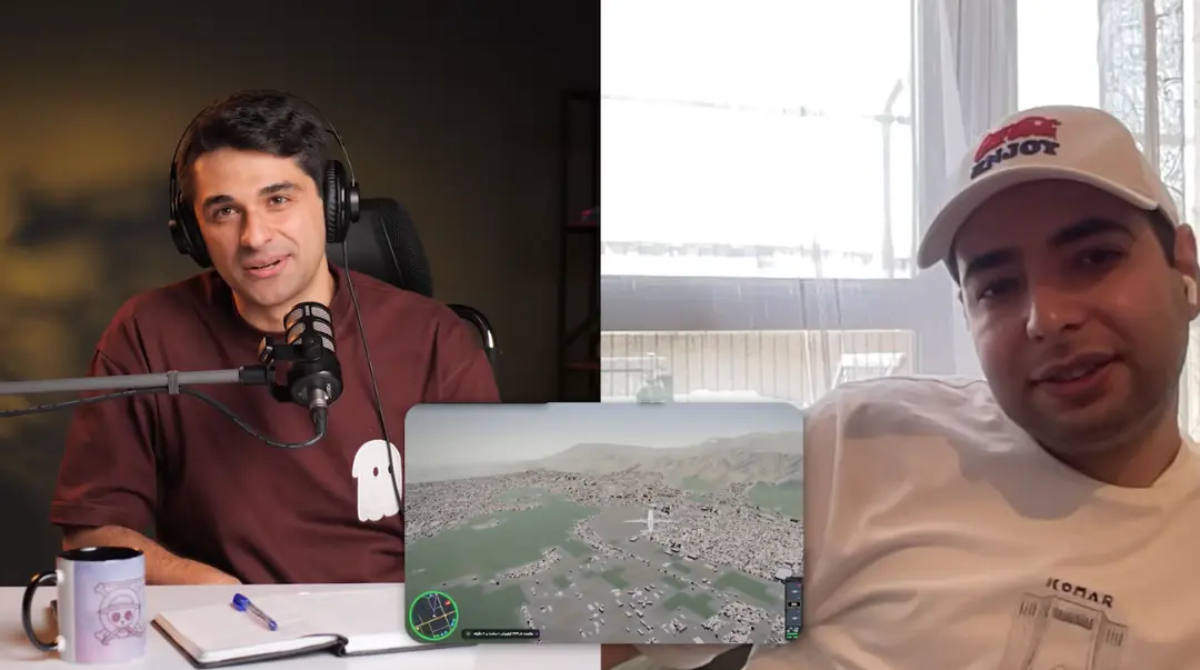 عرفان سلیمان‌زاده (Erfan Solimanzadeh) در حال گفت‌و‌گو درباره بازی جهان باز