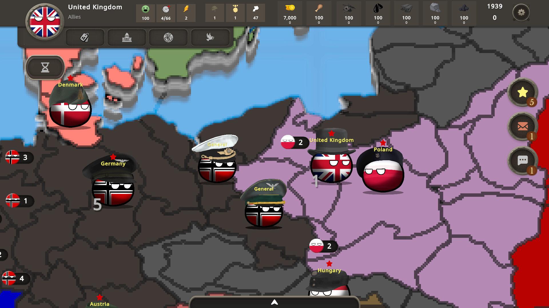 بازی موبایل Countryball: World 1930