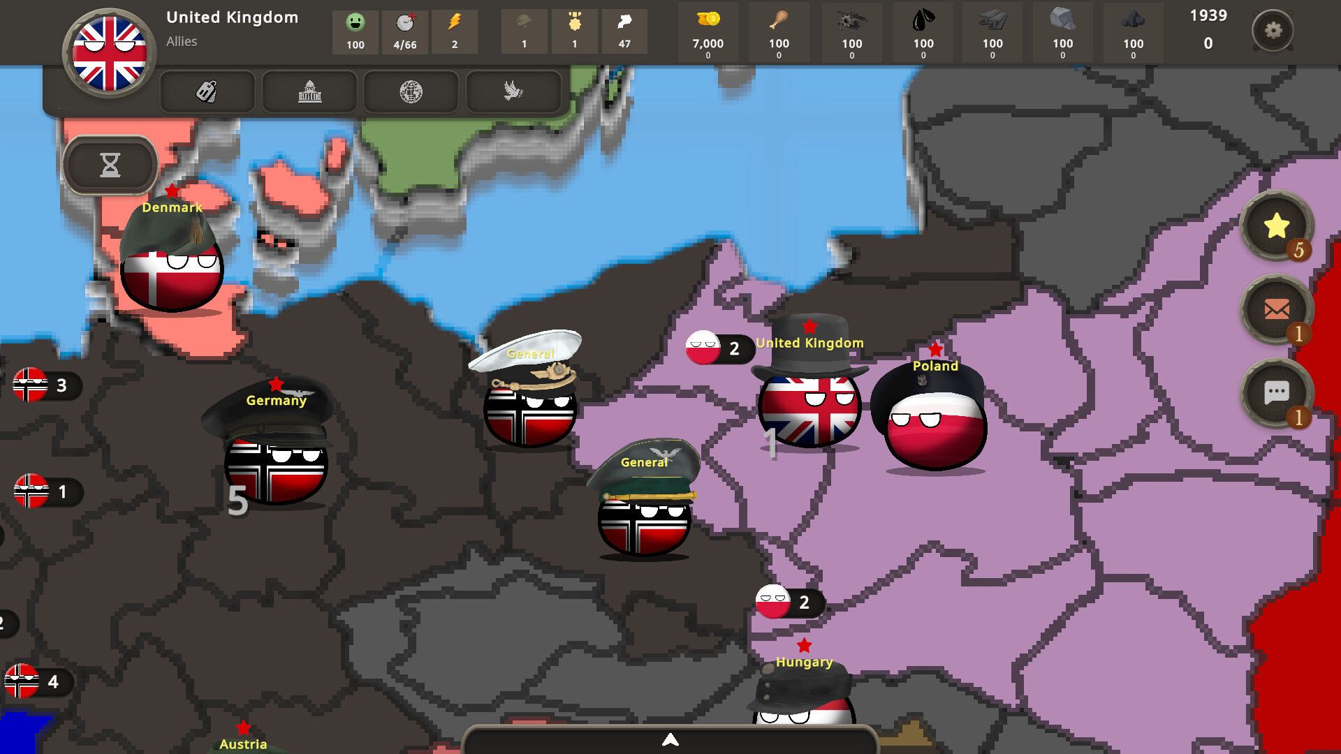 بازی موبایل Countryball: World 1930