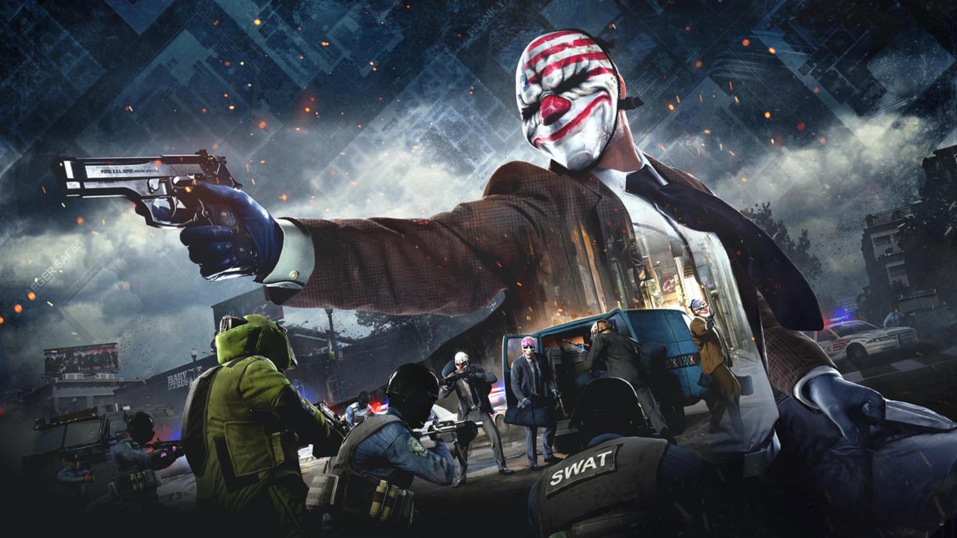 شخصیت بازی Payday 2 با ماسک