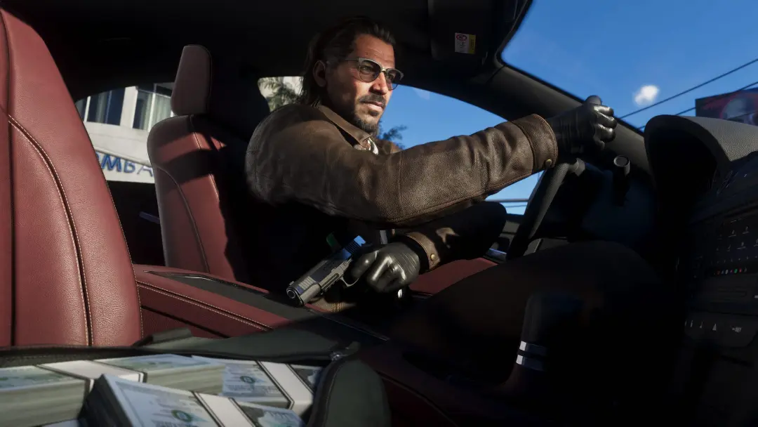 فرد مسلح در ماشین در بازی GTA 6