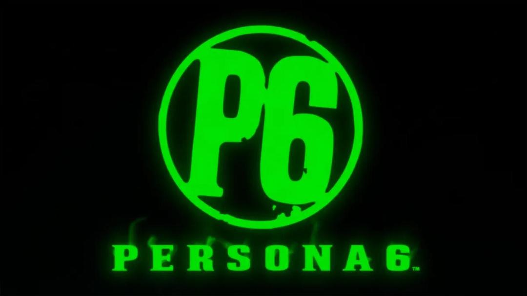 لوگوی سبز رنگ و درخشان بازی Persona 6 که در یک دایره قرار گرفته است.