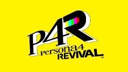 لوگوی گرافیکی بازی Persona 4 Revival که عبارت P4R را با رنگ‌های متنوع نشان می‌دهد.