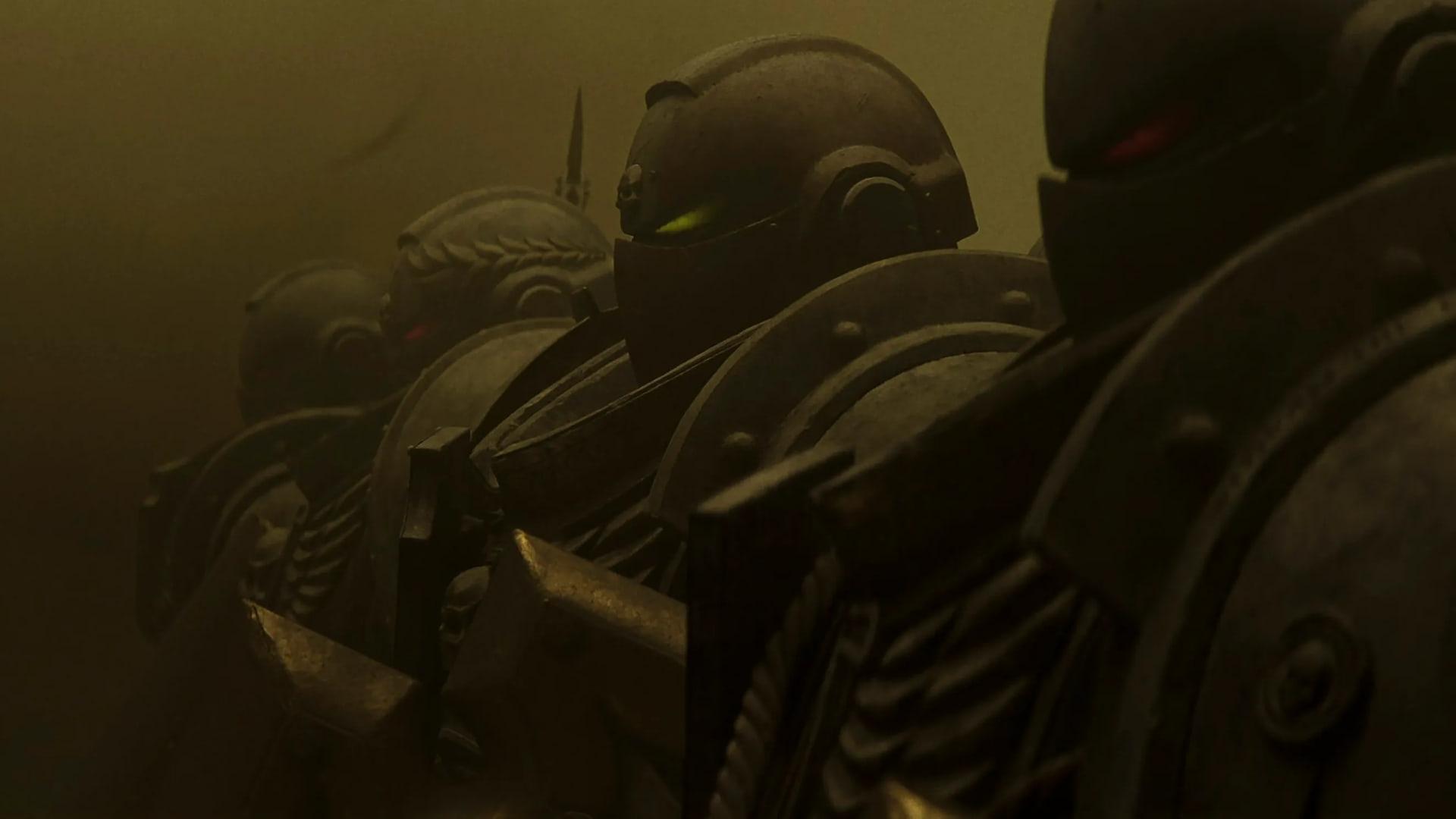 سربازان زره‌پوش در فضای مه‌آلود دنیای Warhammer 40,000