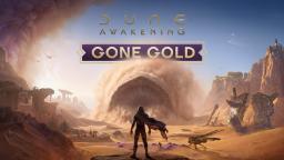منظره‌ای از دنیای بیابانی بازی Dune Awakening (Dune: Awakening) با کرم شن عظیم