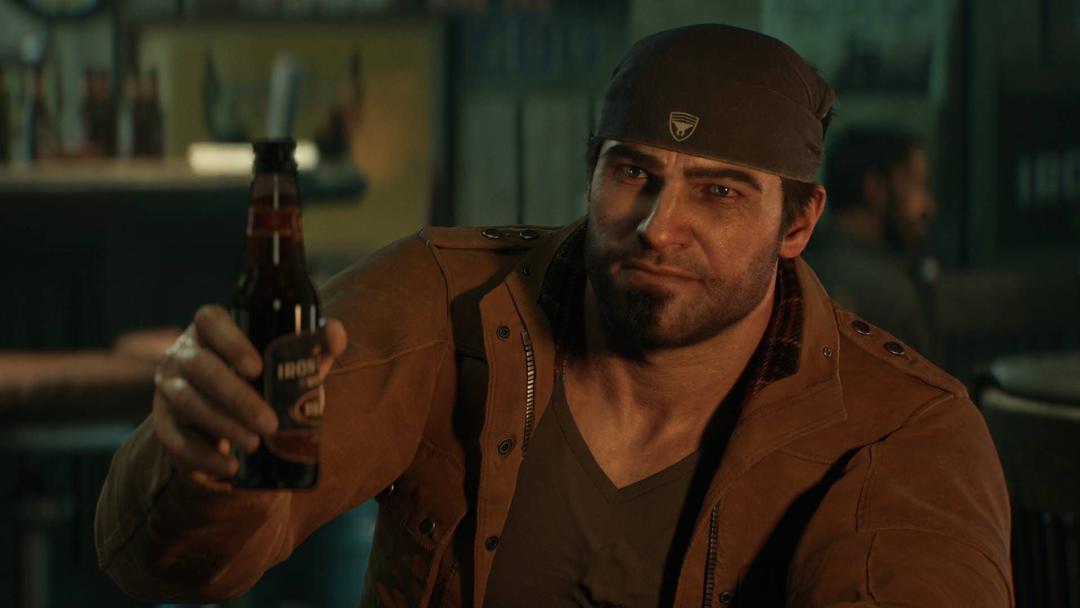 مارکوس فینیکس (Marcus Fenix) در بازی Gears of War: E-Day یک بطری را نگه داشته است