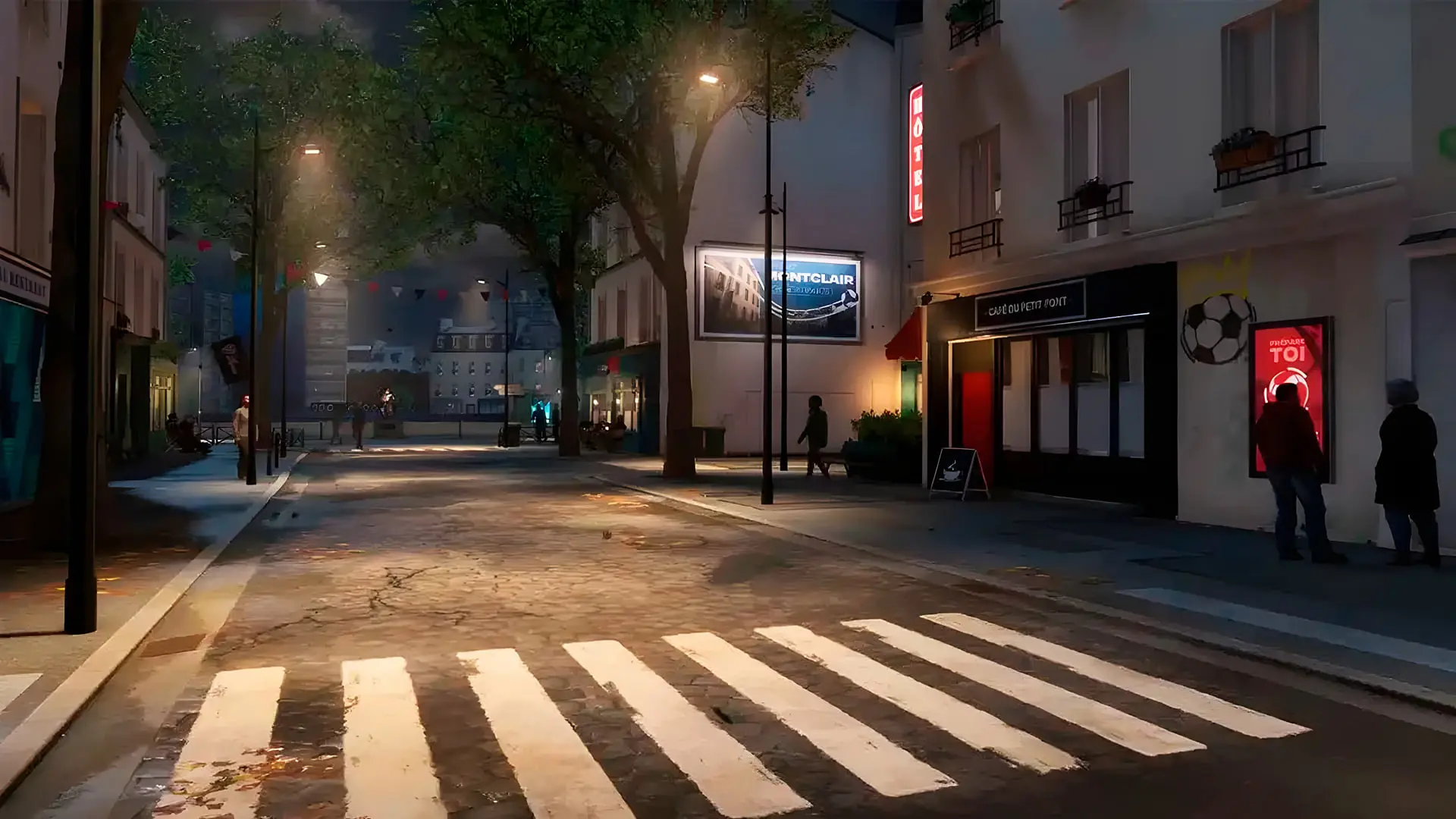 خیابان شبانه در حالت جهان‌باز (Open-World) بازی EA Sports FC 27