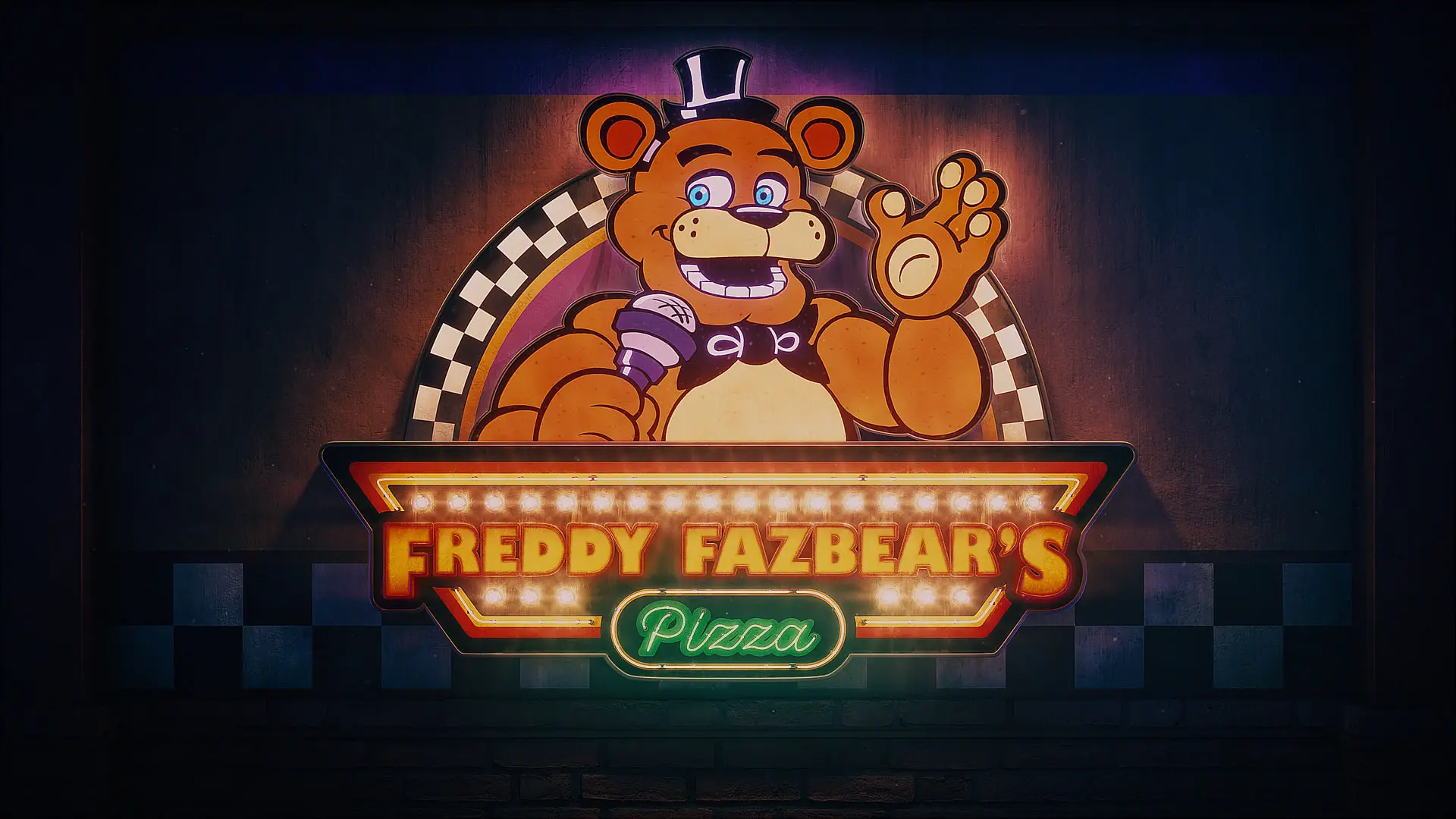 لوگوی کاراکتر خرس فردی فازبر (Freddy Fazbear) در پیتزا فروشی