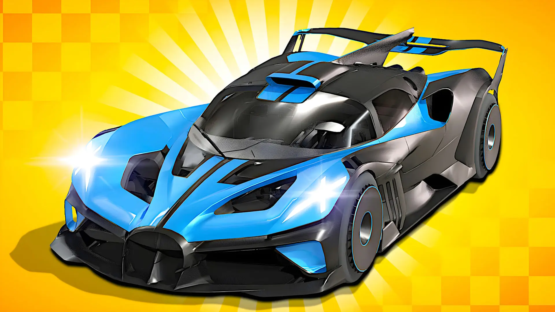 ماشین مسابقه‌ای پرسرعت آبی و مشکی در بازی موبایل Car Race