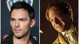 چهره نیکولاس هولت (Nicholas Hoult) در کنار شخصیت گیلدروی لاکهارت (Gilderoy Lockhart)