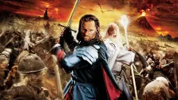 آراگورن (Aragorn) و گندالف (Gandalf) در میدان نبرد ارباب حلقه‌ها