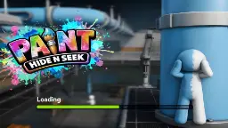 لوگوی رنگی بازی Painty Hide n Seek روی پس‌زمینه محیط بازی