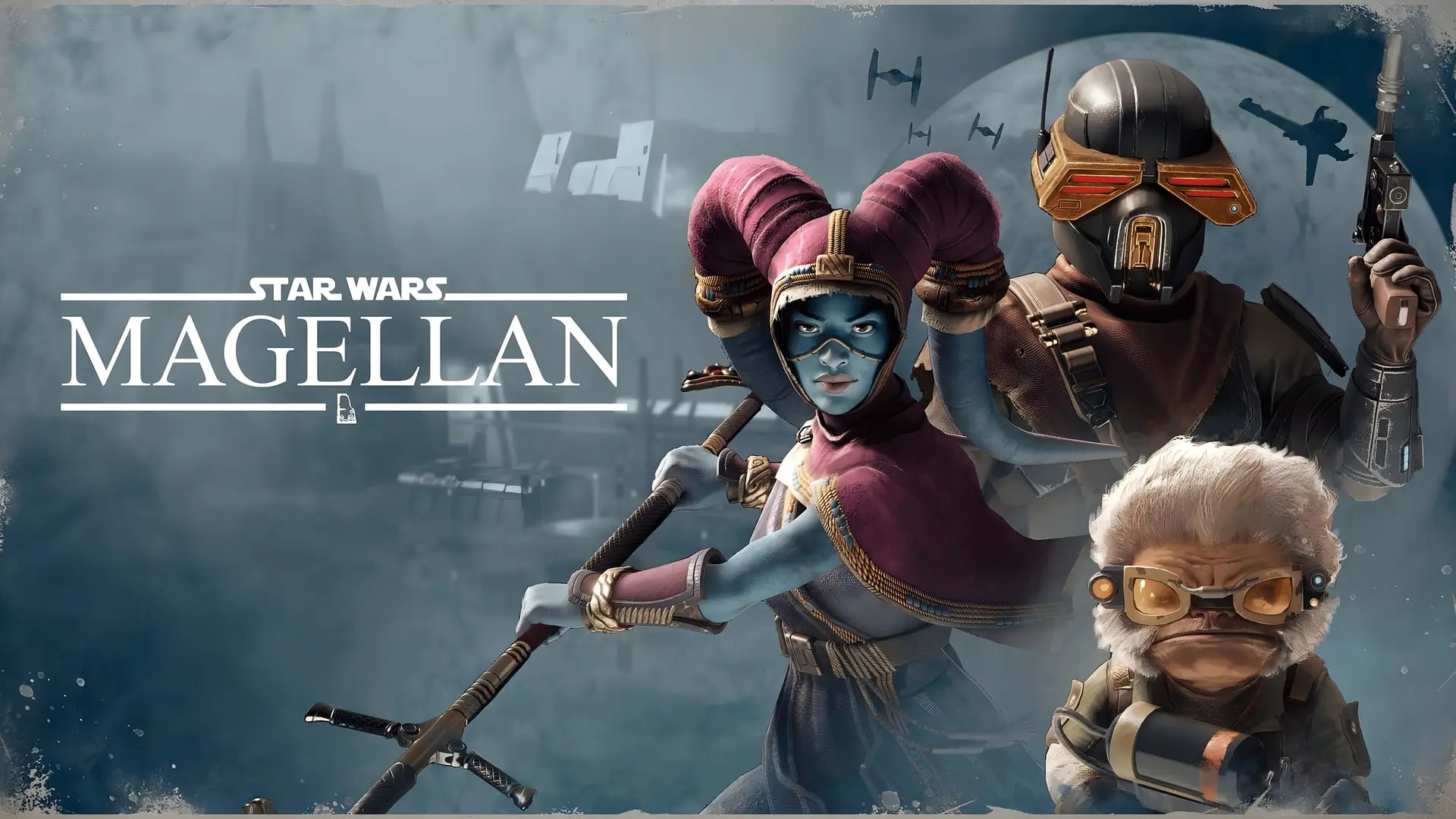 شخصیت‌های بازی لغوشده جنگ ستارگان ماژلان (Star Wars: Magellan) در محیطی علمی-تخیلی