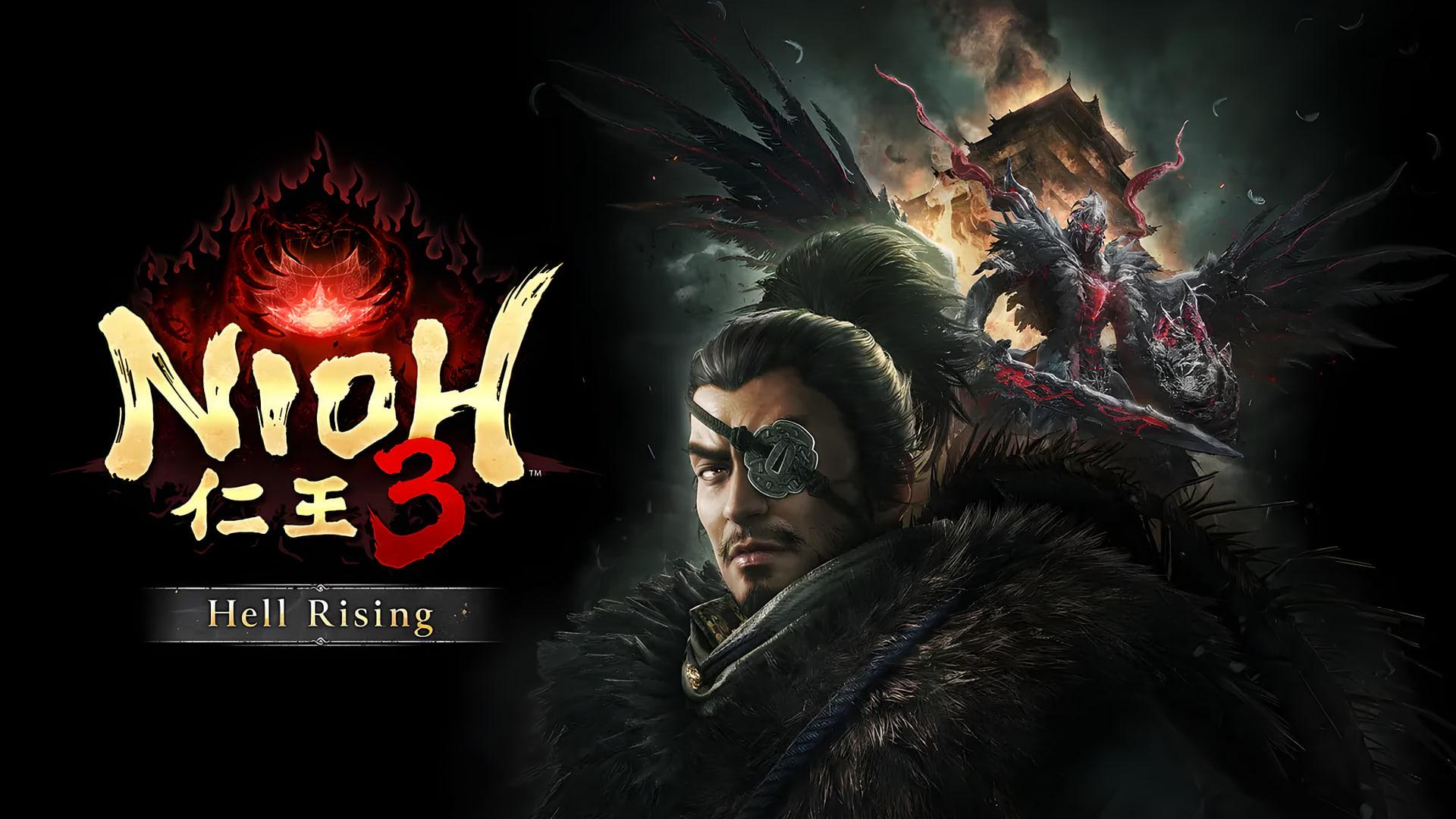 شخصیت اصلی بازی Nioh 3 در کنار یک موجود هیولایی در پس‌زمینه