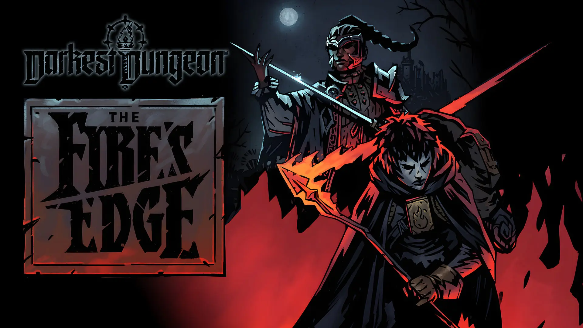 شخصیت‌های بازی دارکست دانجن (Darkest Dungeon) در فضای تاریک و آتشین