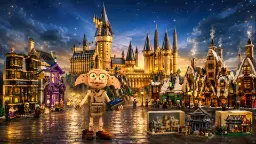 مجموعه لگوهای هری پاتر (Harry Potter) شامل قلعه هاگوارتز و ساختمان‌های هاگوارتز