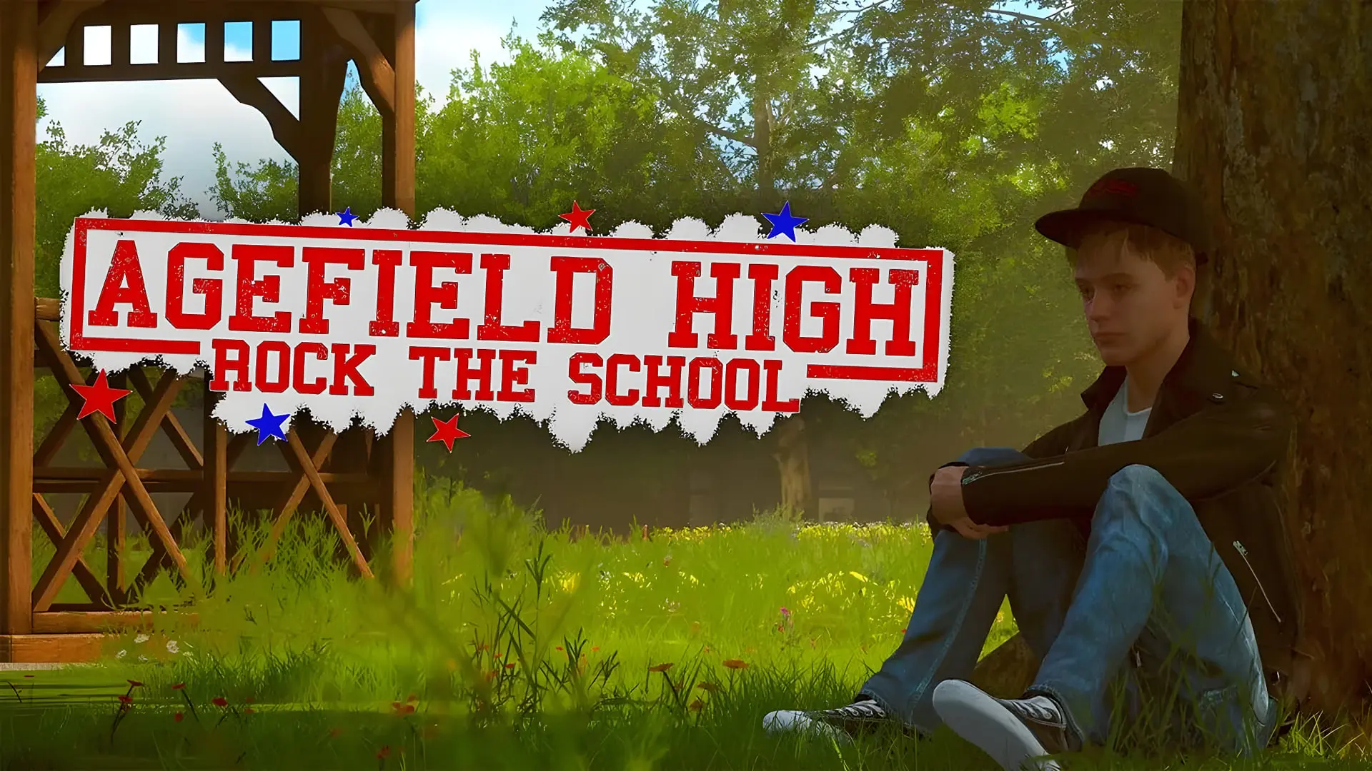 شخصیت پسر در محیط بازی Agefield High Rock the School