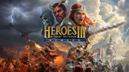 شخصیت‌های فانتزی و جنگجویان در پوستر بازی Heroes of Might and Magic III