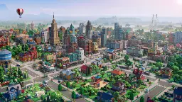 شهرسازی دیجیتال در بازی LEGO Skylines با ساختمان‌های لگویی و خیابان‌های پرتردد