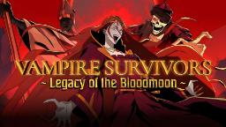 شخصیت‌های بازی Vampire Survivors در پس‌زمینه‌ای قرمز و تاریک