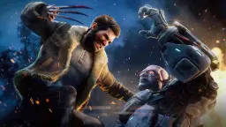 شخصیت ولورین (Wolverine) با چنگال‌های فلزی در حال مبارزه با یک ربات